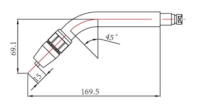 BU-21110 Гусак 300N сварочных горелок ARS02/ARH01 Arctec