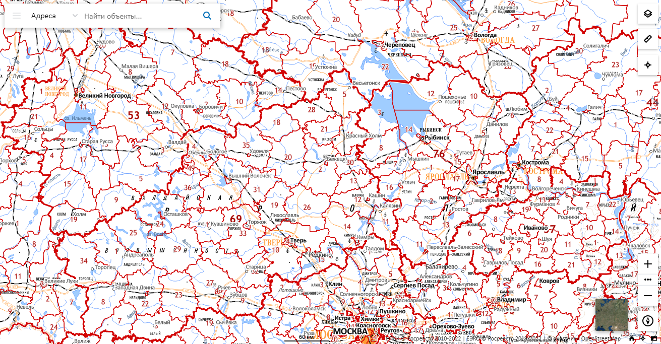 Публичная кадастровая карта Росреестра Ярославской области