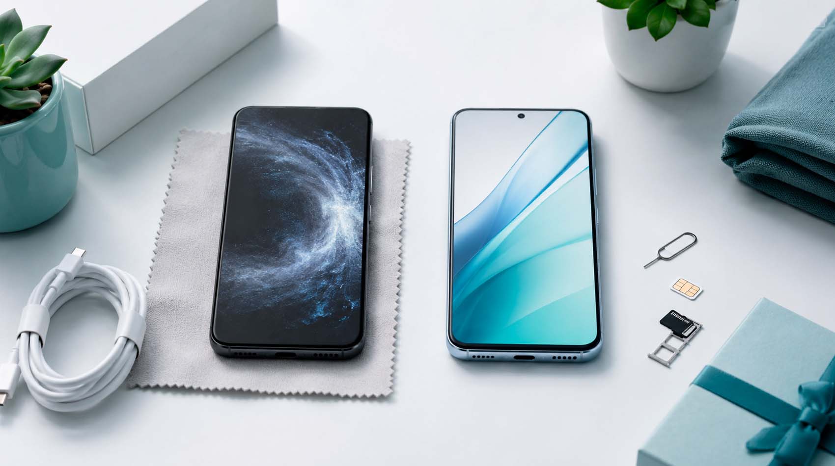 Старый и очищенный смартфоны перед сменой владельца Старый и очищенный смартфоны перед сменой владельца