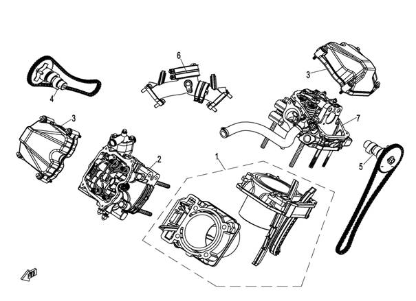 CYLINDER HEAD AND CYLINDER ASSY X8