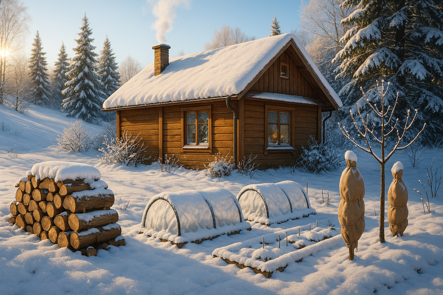 Подготовка дачи к зиме: консервация дома и участка перед морозами