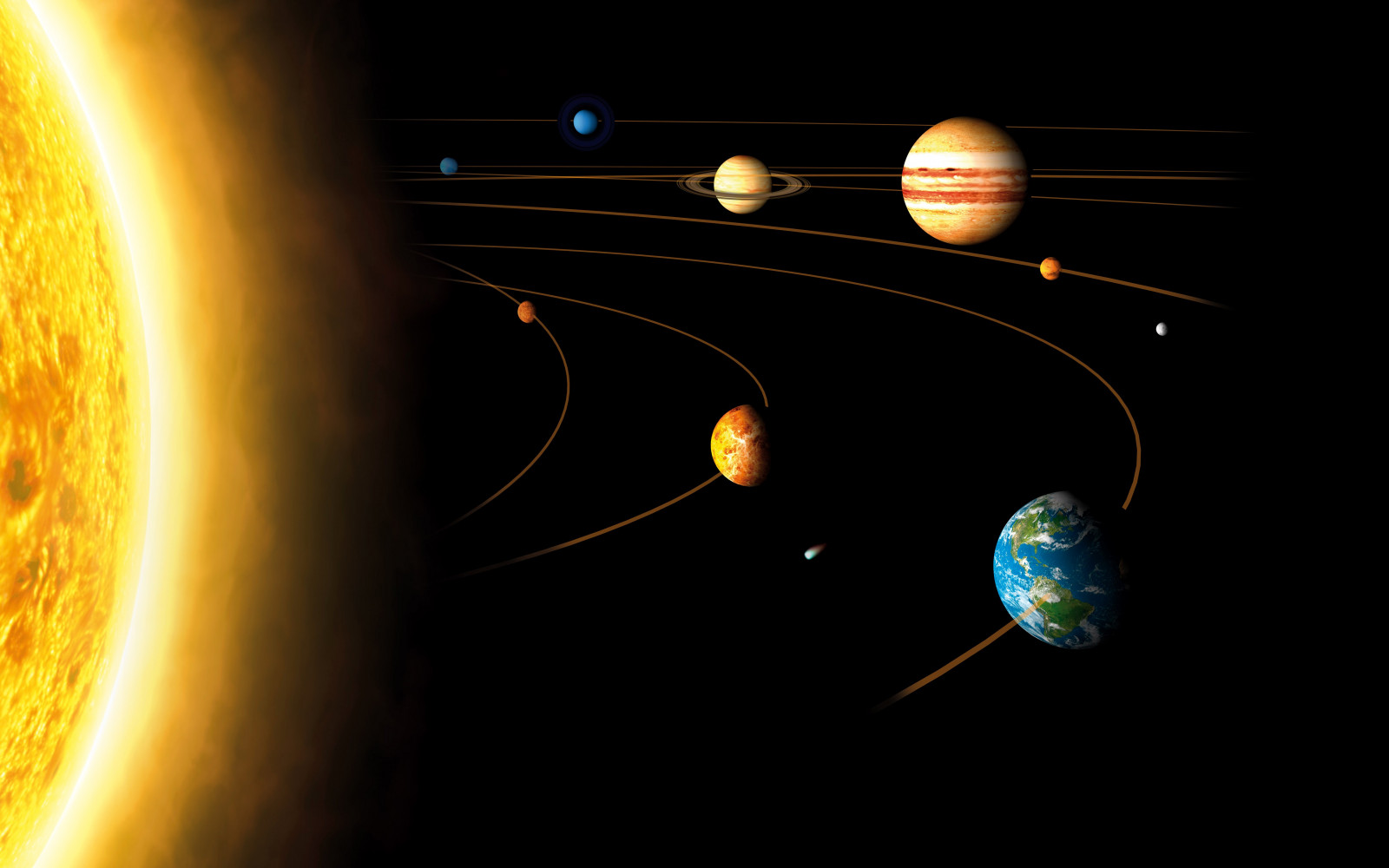 Планеты солнечной системы (Меркурий, Венера, Юпитер, Нептун).