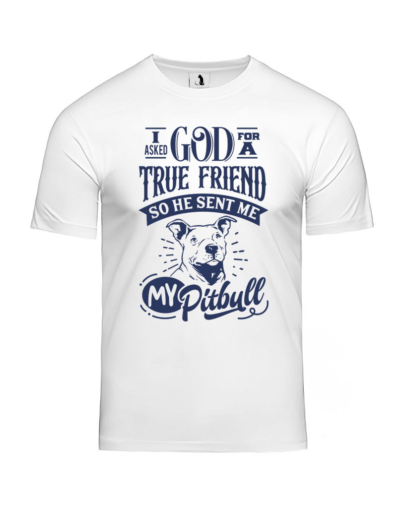 Футболка с питбулем True friend unisex