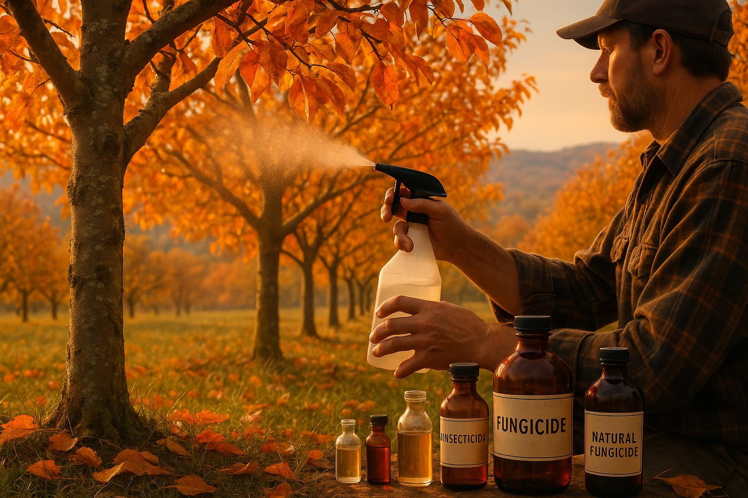 Опрыскивание плодовых деревьев осенью для защиты от вредителей и болезней