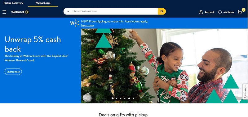 Главная страница Walmart