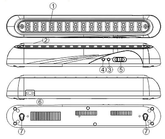 Устройство аварийного светодиодного аккумуляторного светильника ML-1310-30LED 1.8 (Jetron JL 01-30LED)