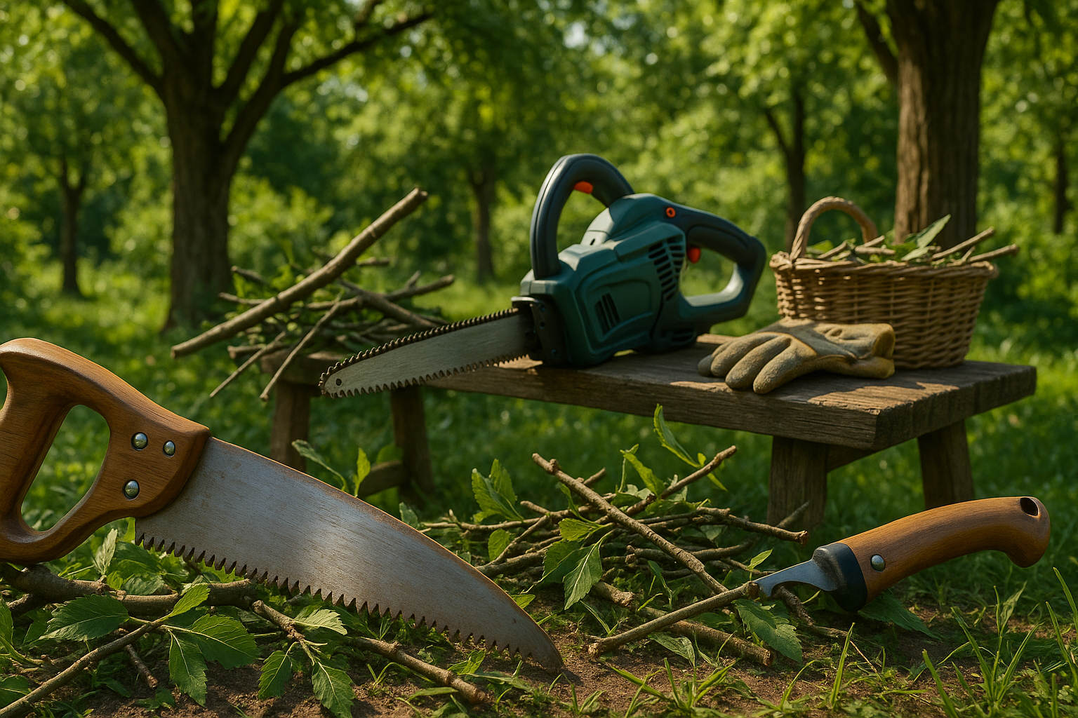 Садовая пила для обрезки деревьев и кустарников
