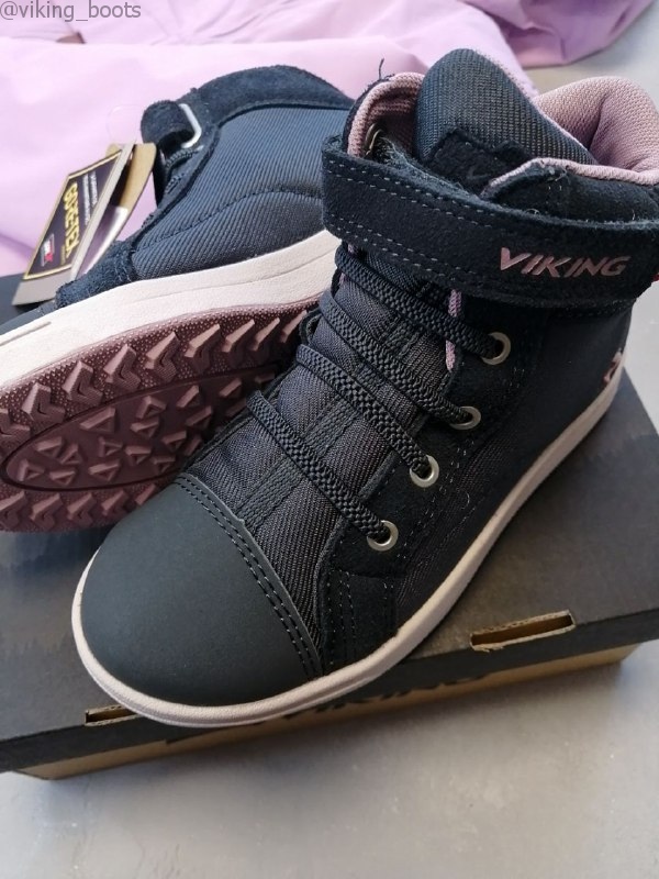 Полуботинки Viking Leah Mid GTX Sneaker Dark Grey/Dusty Pink демисезонные