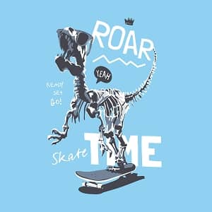 принт Roar Skate Time