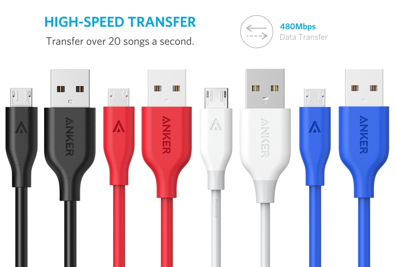 Anker Micro USB to Micro USB 2.0 - Кевларовый кабель для синхронизации и заряда устройств с разъёмом Micro USB.