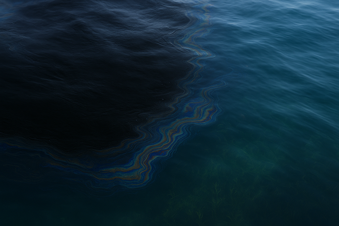 Нефтяное пятно в океане