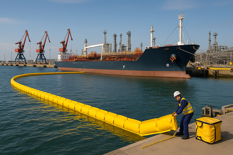 Морской порт с нефтяным терминалом