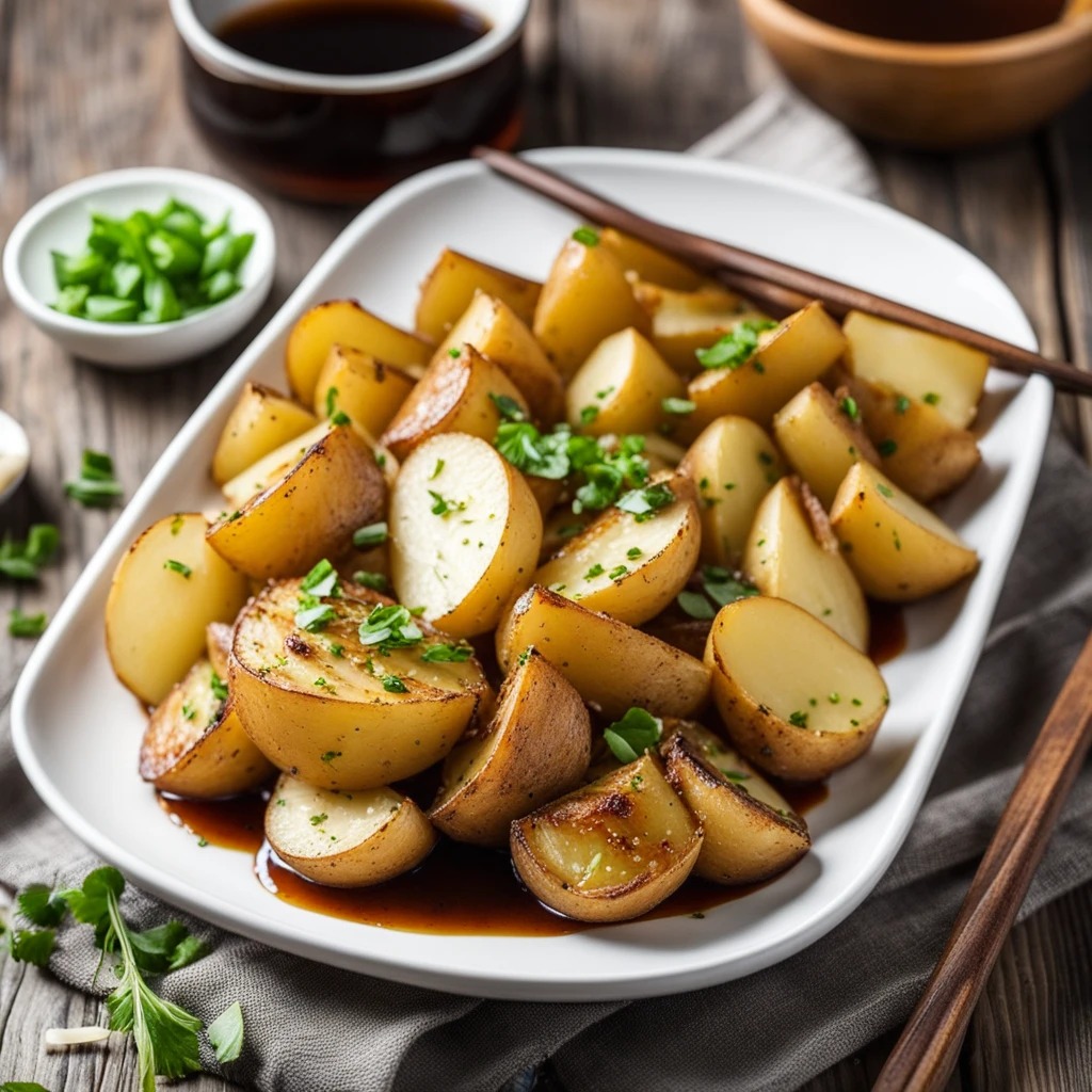 картофель запеченный дольками
