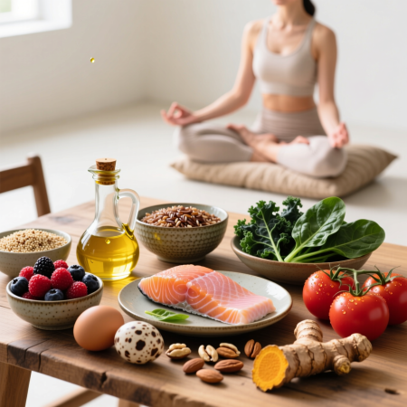 <img src="brain-protection-nutrition-diet.jpg" alt="Brain-healthy foods including fish, berries, leafy greens, nuts and olive oil for dementia prevention">