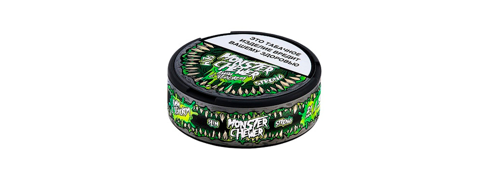 Жевательный табак MONSTER CHEWER на полке оптового клиента