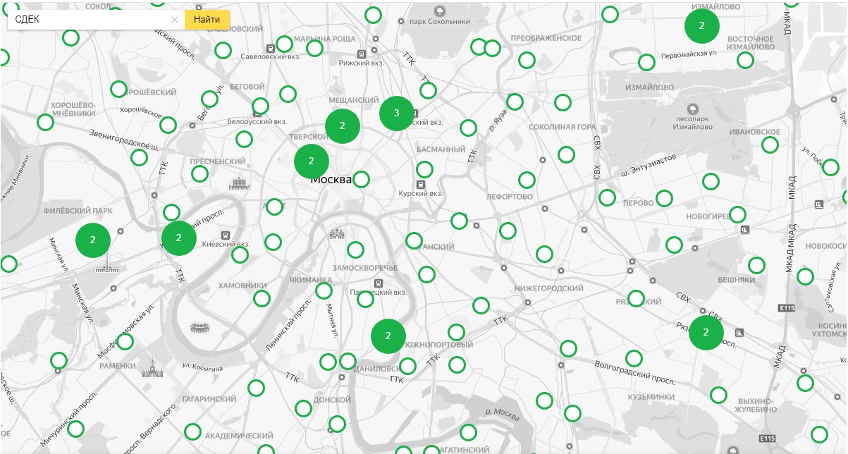 Адреса сдеков москва на карте
