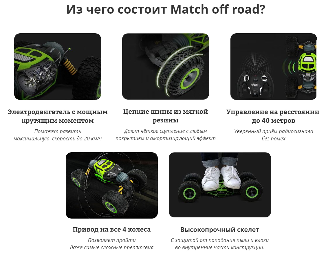 Match Off Road машинка радио управляемая маленький размер