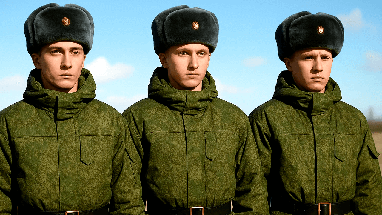 Новобранцы в бушлатах