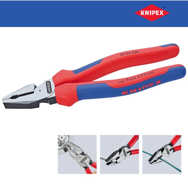 Плоскогубцы комбинированные особой мощности KNIPEX 02 02 200