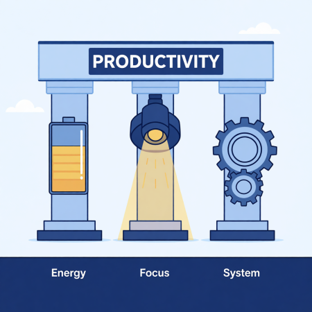 <img src="three-pillars-energy-productivity.jpg" alt="Three pillars of real productivity: energy, focus, system">