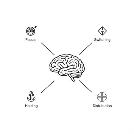 упражнений для развития внимания <img src="упражнений для развития внимания.png" alt="4 столпа концентрации: фокус, переключение, удержание и распределение внимания в упражнениях для мозга">