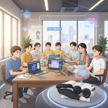 <img src="teen-support-group-online.jpg" alt="Online support community for teenagers development">