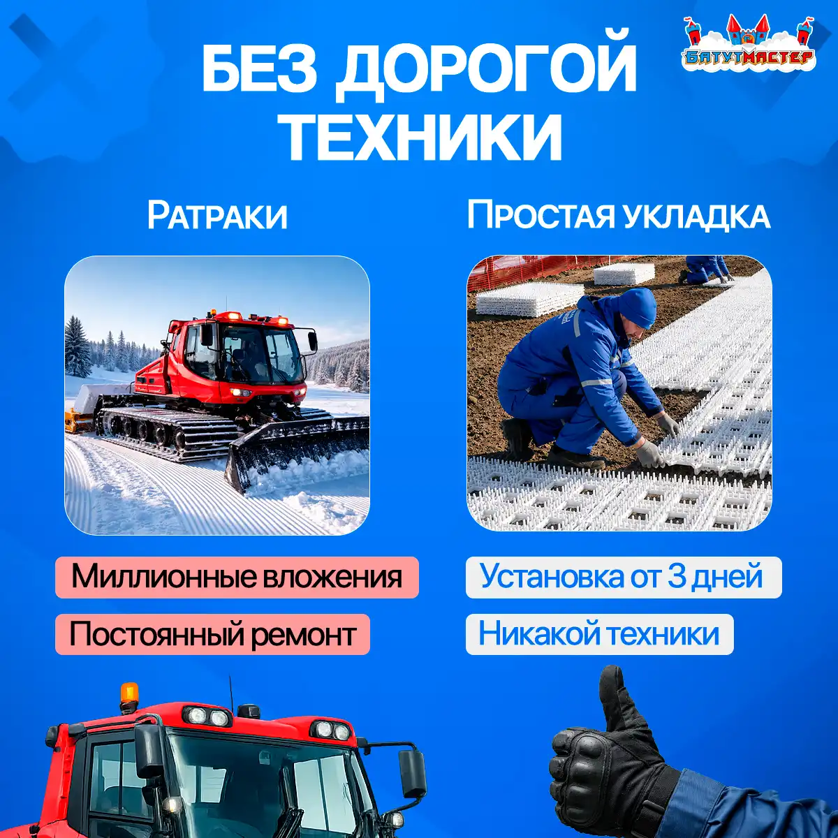 Без дорогой техники