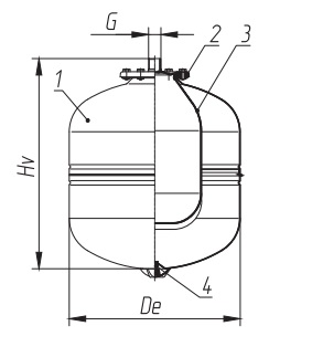 Конструкция расширительных баков Wester WDV 8-35
