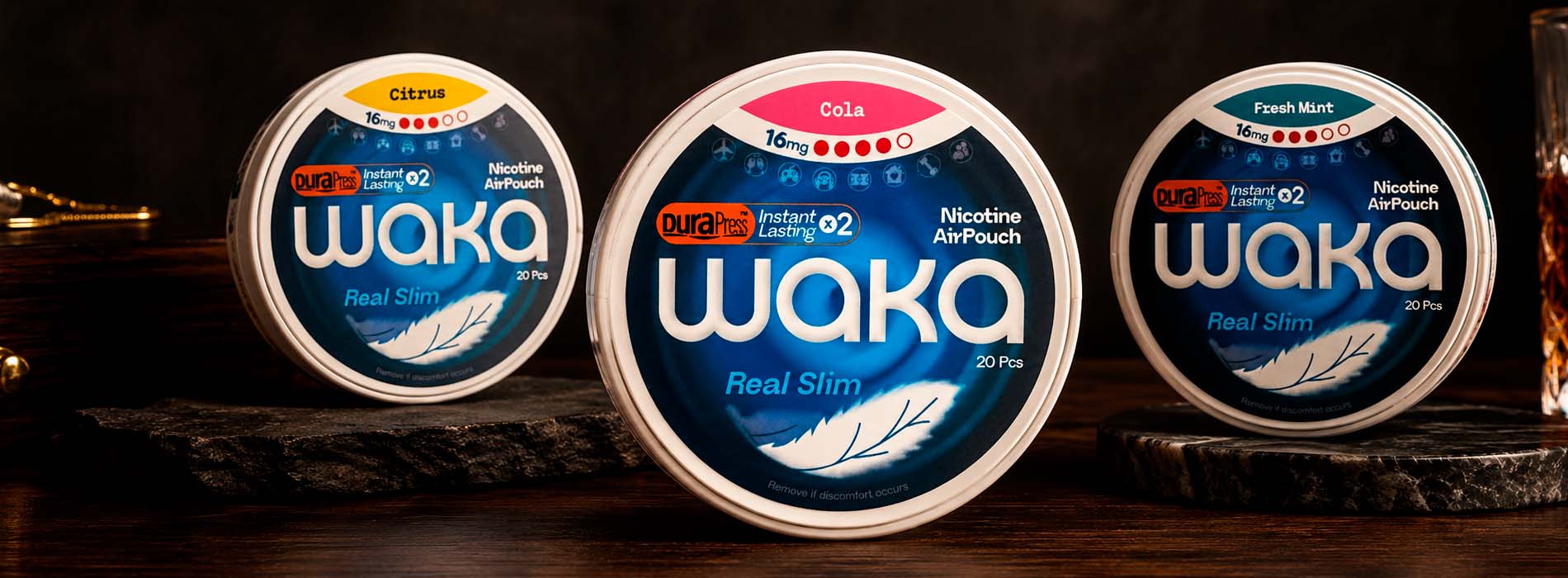 Подборка WAKA 16mg и 35mg с клубникой колой мятой и цитрусом Подборка WAKA 16mg и 35mg с клубникой колой мятой и цитрусом