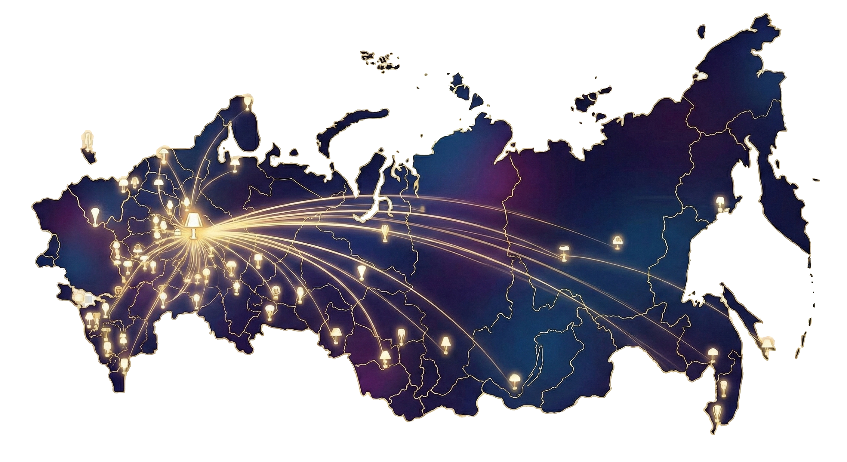 Карта географии наших доставок по всей России