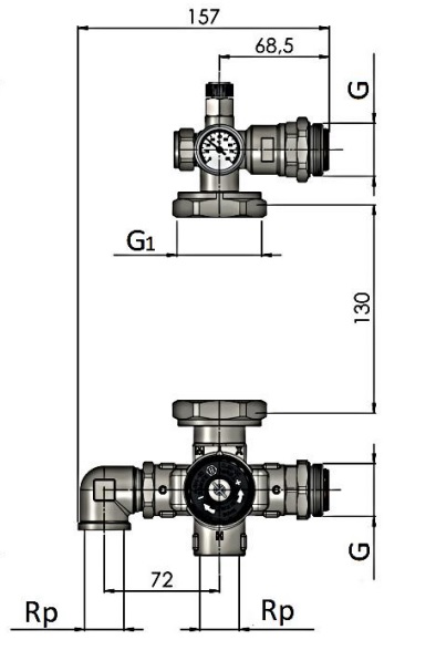 Габариты узла SDG-0120-002000