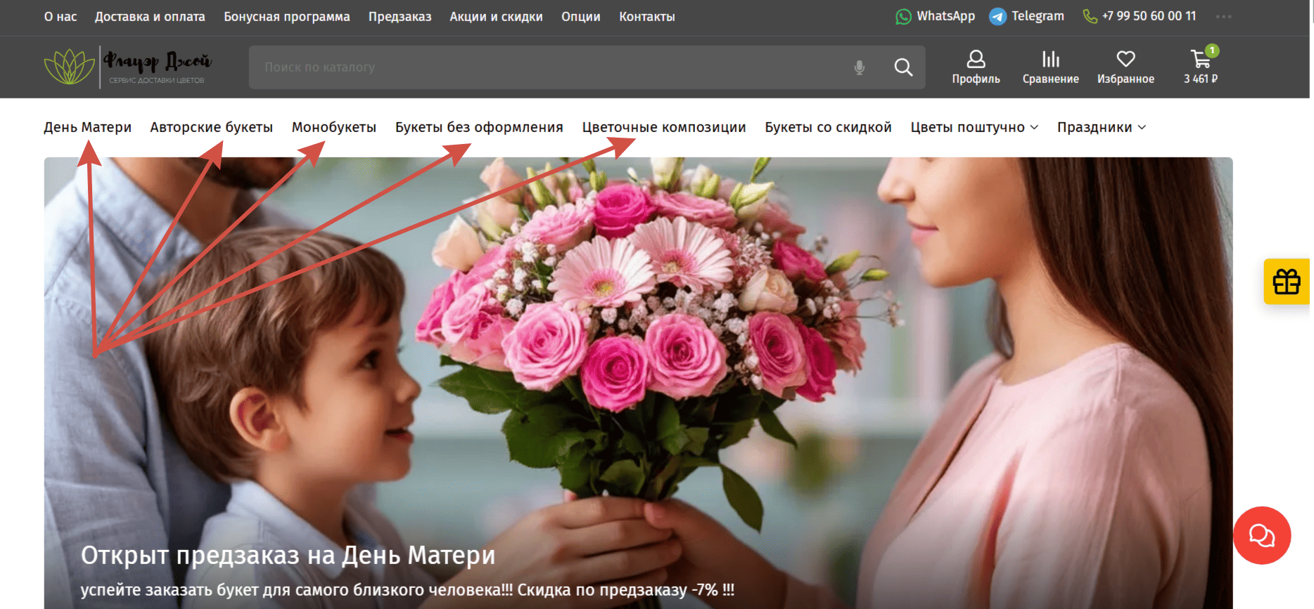 Каталог букетов Флауэр Джой Каталог букетов