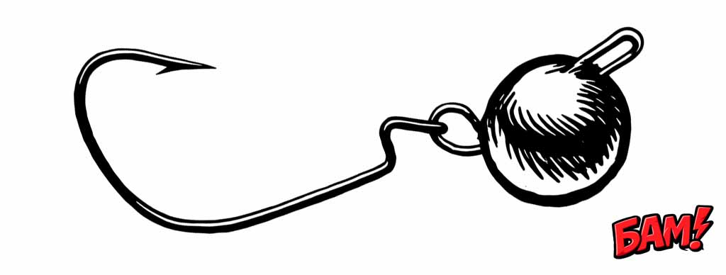 офсетный крючок с грузом