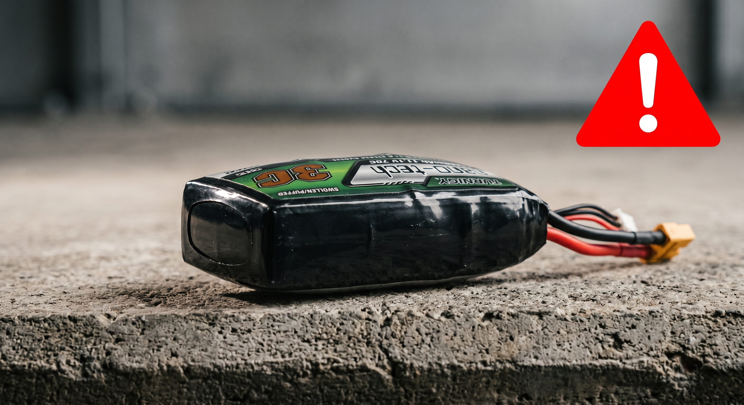 Вздутый повреждённый LiPo аккумулятор дрона &mdash; признаки износа и необходимость замены