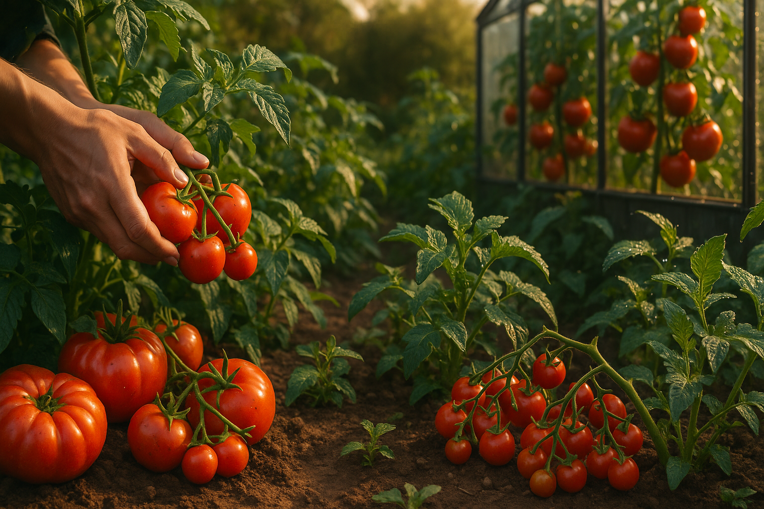Теплица с помидорами, уход за томатами, выращивание томатов