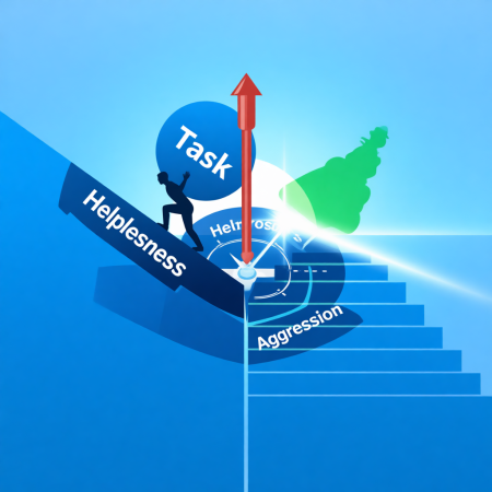 <img src="energy-compass-procrastination-states.jpg" alt="Energy Compass model showing procrastination states Helplessness and Aggression">