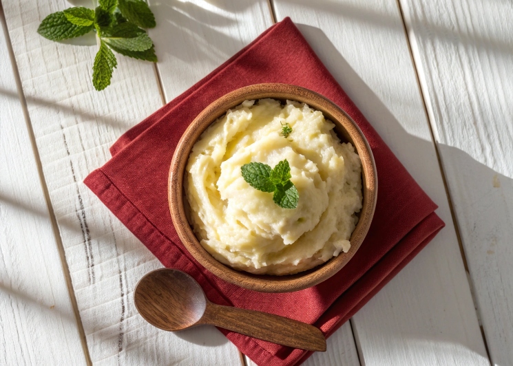 Картофельное пюре с костным бульоном