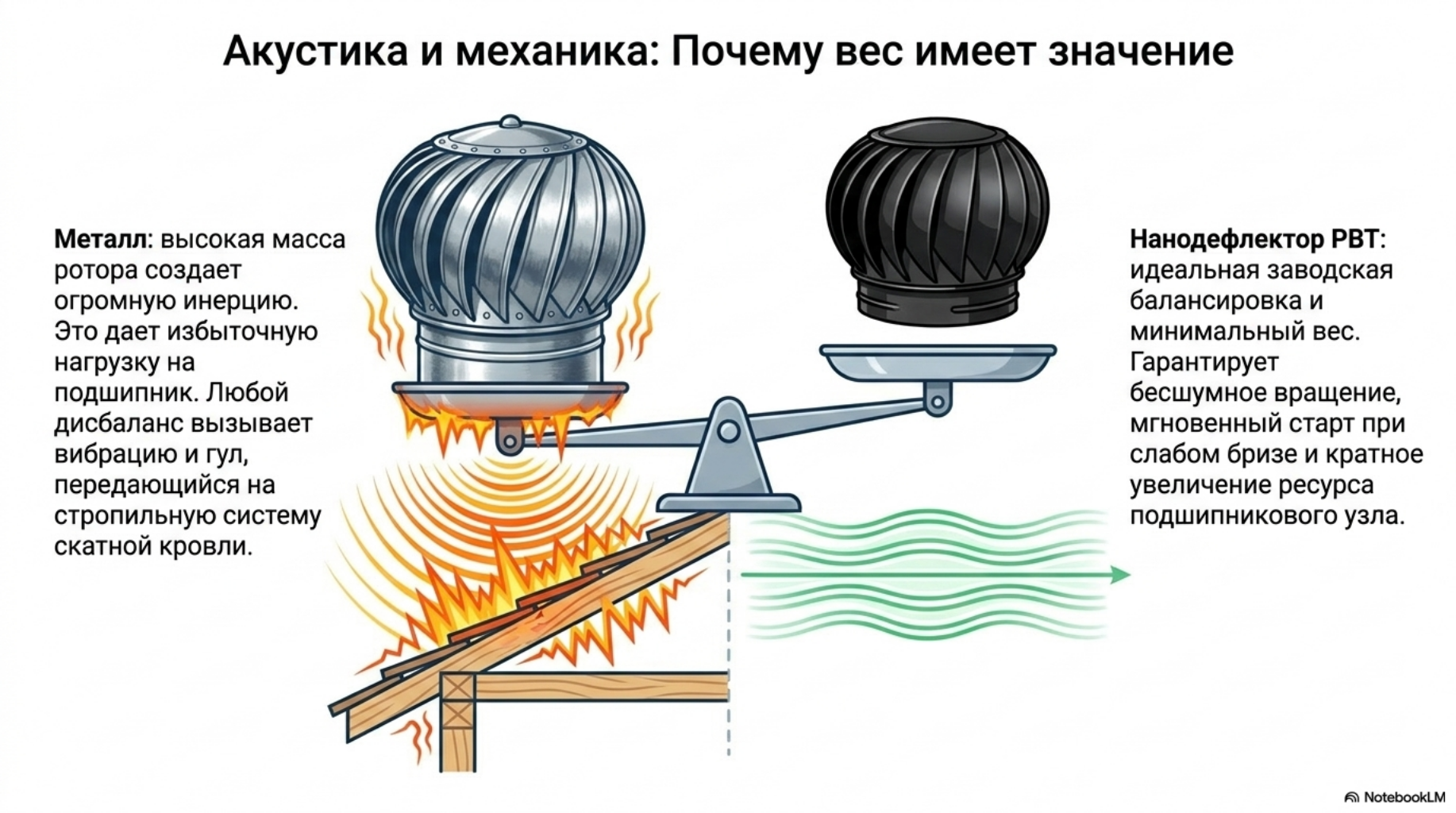 Металлический турбодефлектор или пластиковый нанодефлектор (РВТ) Металлический турбодефлектор или пластиковый нанодефлектор (РВТ)
