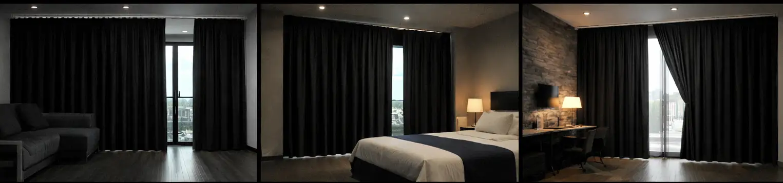 Видео: асимметричная раздвижка электрокарниза