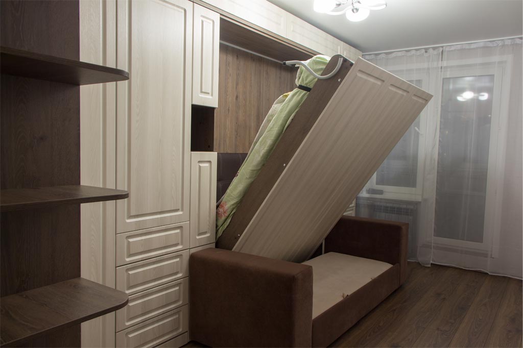Шкаф-кровать Глория с фасадами МДФ