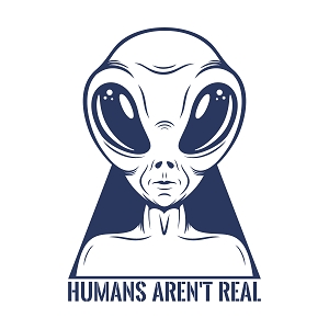 принт Humans are not real