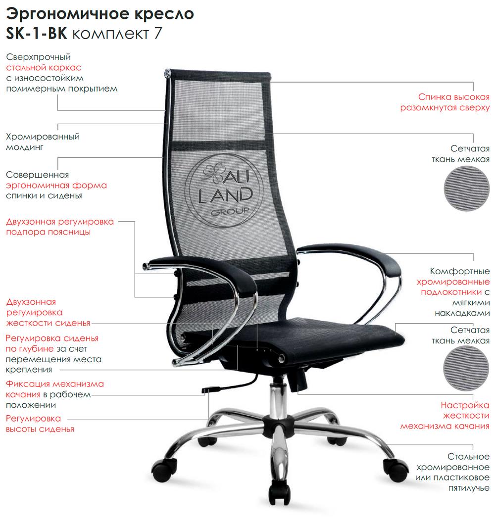 Офисное кресло sk 1 BK комплект 7