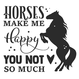 принт Horses make me happy