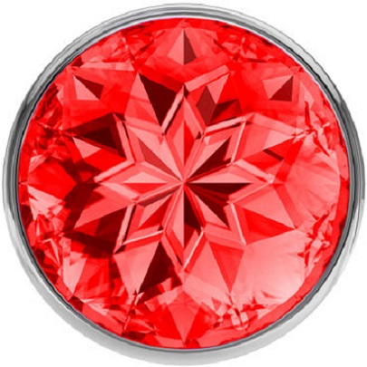 Анальная пробка Lola Toys Diamond Sparkle Small, серебро Красный 