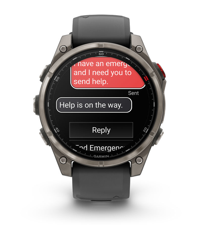 Умные часы Garmin Fenix 8 PRO, 47 мм, AMOLED, Sapphire, Carbon grey DLC titanium with Chestnut leather band: SOS И КООРДИНАЦИОННЫЙ ЦЕНТР GARMIN RESPONSE