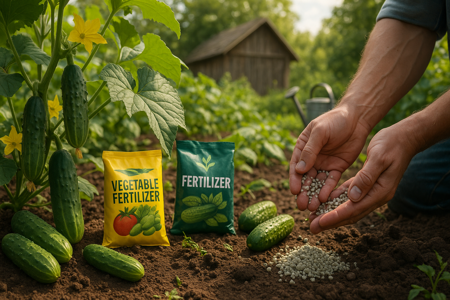 Огурцы в теплице под поливом теплой водой с использованием удобрений для здорового роста