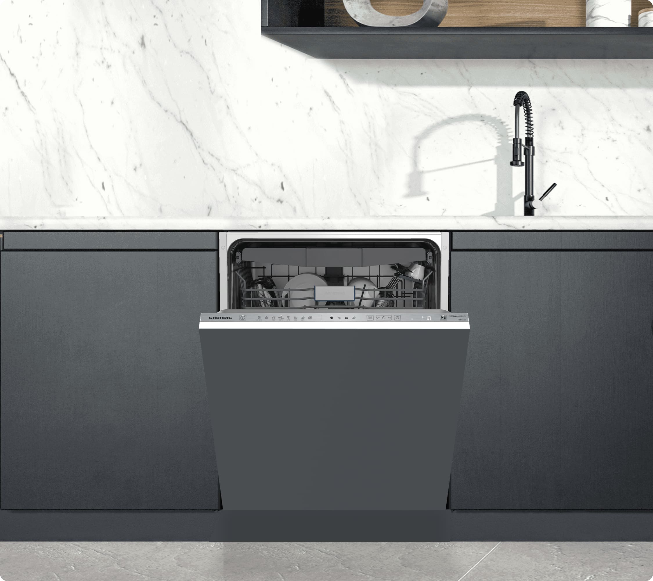 Панель управления духового шкафа Grundig GEBM12300WSA