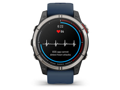 Умные часы Garmin Quatix 7 Pro Amoled Sapphire титановый с темно синим силиконовым ремешком: ПРИЛОЖЕНИЕ GARMIN ECG