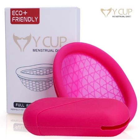 Менструальный диск Y-cup вариант с комплектацией футляром