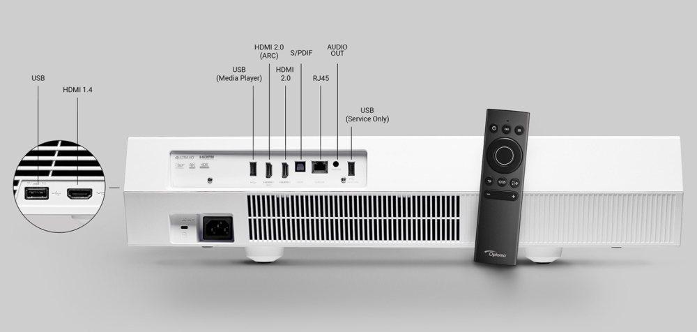 Ультра-короткофокусный проектор Optoma CinemaX P2 4K